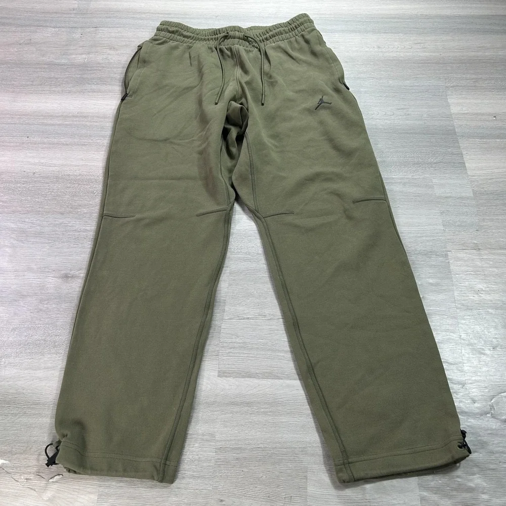 Jordan‎ Sweatpants Mens Medium Green Fleece Dri-FIT Athletic FV8604-222